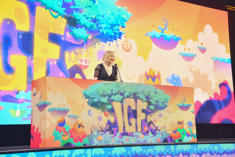 kelly wallick hosting IGF awards